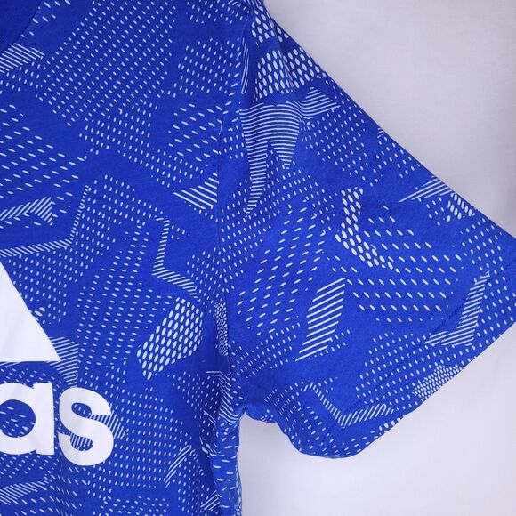 Adidas T Shirt Mens Medium Blue AOP Training - Picture 4 of 11